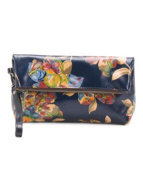 PATRICIA NASH Leather Valerie Foldover Wristlet Pouch
